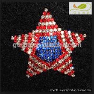 Broche de la estrella del rhinestone de la manera